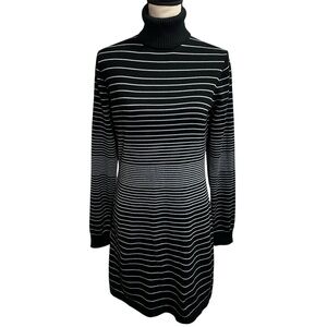 Title Nine sweater dress turtle neck with pockets black medium